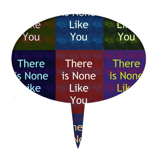 There Is None Like You:: The Mosaic Grid Inspirati Cake Topper (Front)