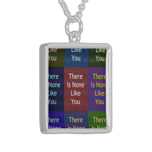 "There Is None Like You": The Mosaic Grid Personal Sterling Silver Necklace