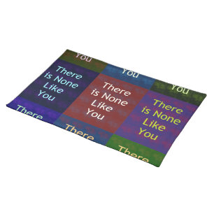 There Is None Like You": The Mosaic Grid Tabletop  Cloth Placemat