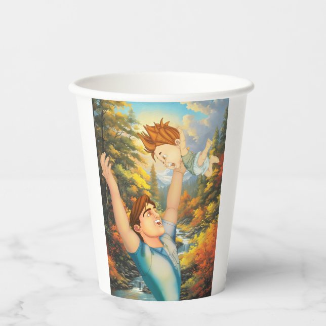 THERE IS NOTHING LIKE A GOOD TUSSLE WITH DAD PAPER CUPS (Front)