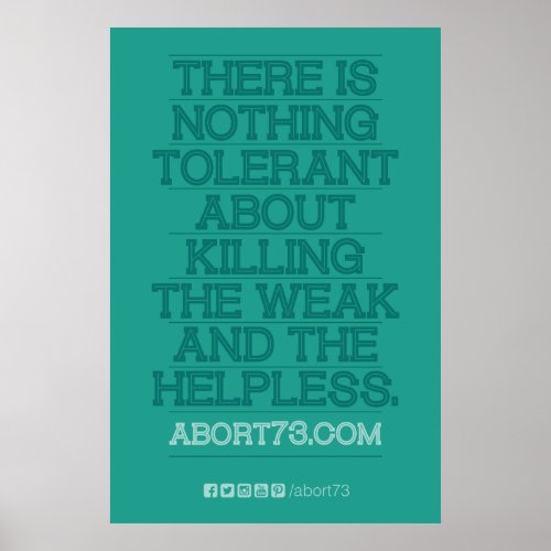 There is Nothing Tolerant Poster Abort73com