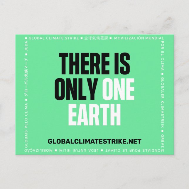There is only one earth postcard (Front)