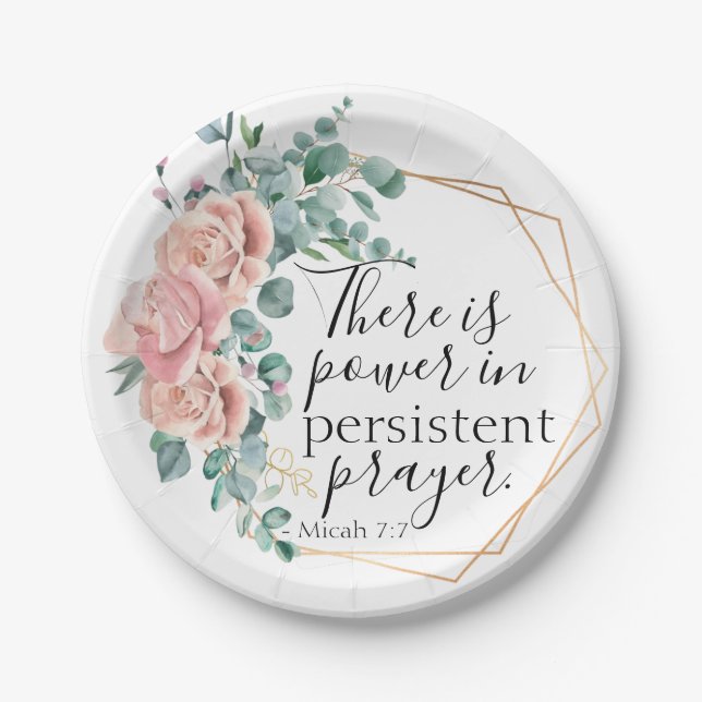 There is power in prayer  paper plates (Front)