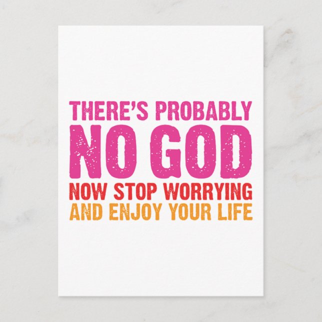 There Is Probably No God Postcard (Front)