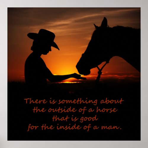 There is something about the outside of a horse poster