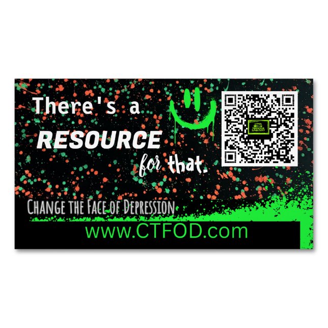 “There’s a Resource for That” – CTFOD Magnetic  Business Card Magnet (Front)
