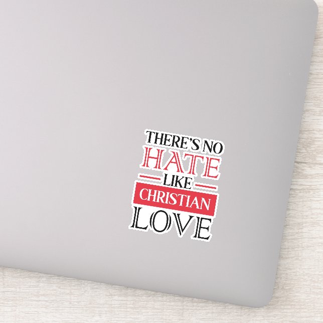Adesivo Love Trumps Hate, Vinile Premium Tagliato, Rayd Workshop, 4x3 Pollici