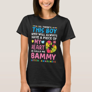 There S This Boy He Calls Me Bammy Autism Awarenes T-Shirt