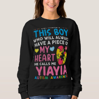 There S This Boy He Calls Me Yiayia Autism Awarene Sweatshirt