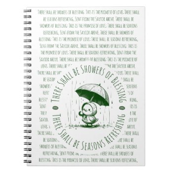 There Shall Be Showers Of Blessing Duck  Notebook by YellowSnail at Zazzle