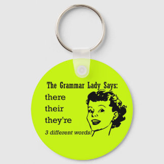 There, Their, They're Keychain