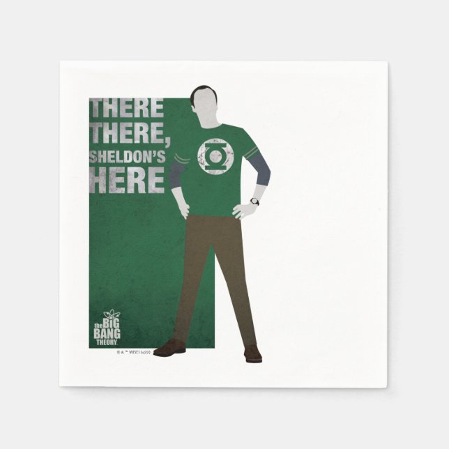 There There, Sheldon's Here Napkins (Front)