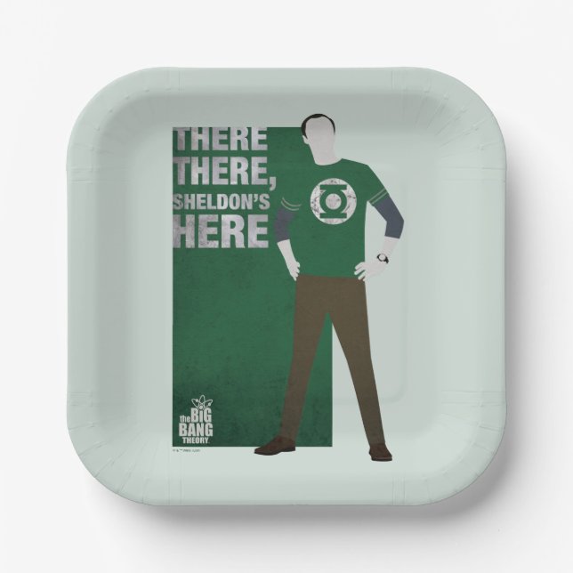 There There, Sheldon's Here Paper Plates (Front)