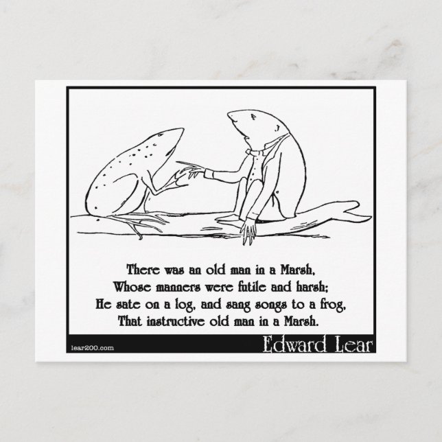 There was an old man in a Marsh Postcard (Front)