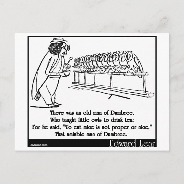 There was an old man of Dumbree Postcard (Front)