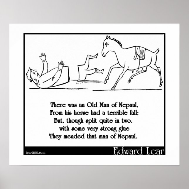 There was an Old Man of Nepaul Poster (Front)