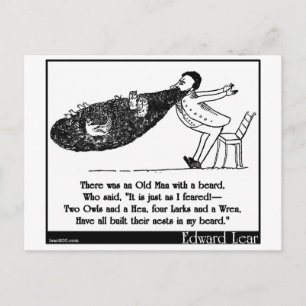 There was an Old Man with a beard Postcard