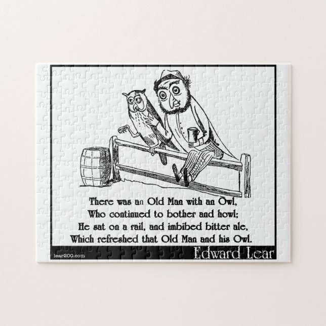 There was an Old Man with an Owl Jigsaw Puzzle (Horizontal)