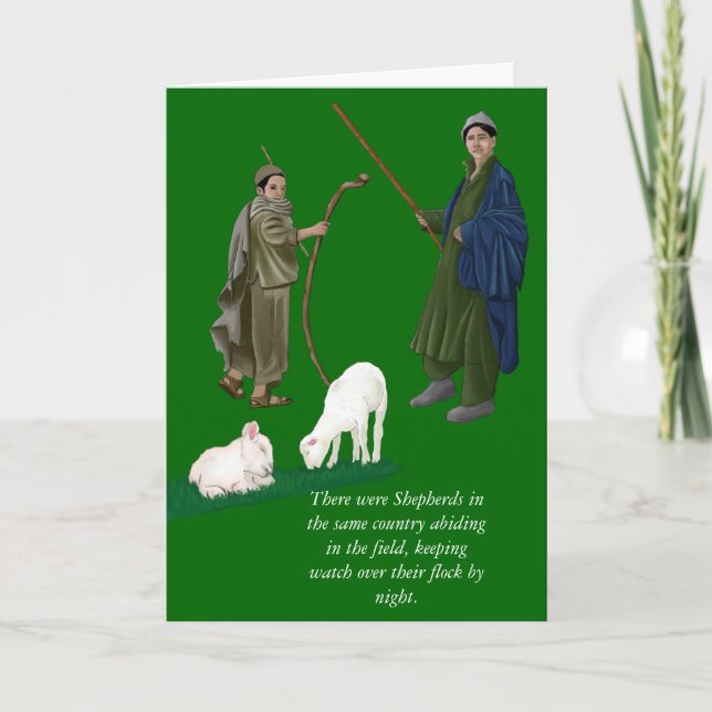 THERE WERE SHEPHERDS/CHRISTMAS HOLIDAY CARD (Front)
