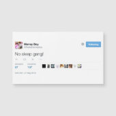 @therealmoneyboy magnetic business card (Front)