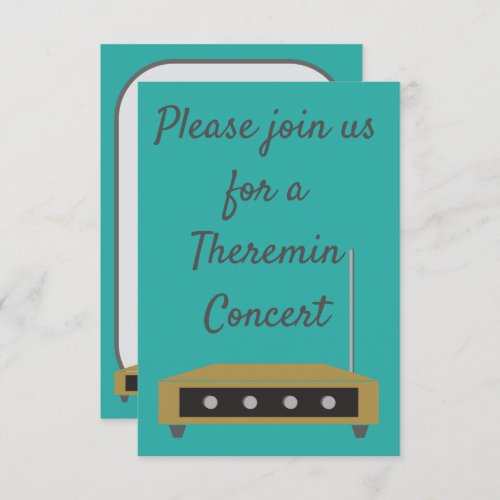 Theremin Music Concert Custom Invitations