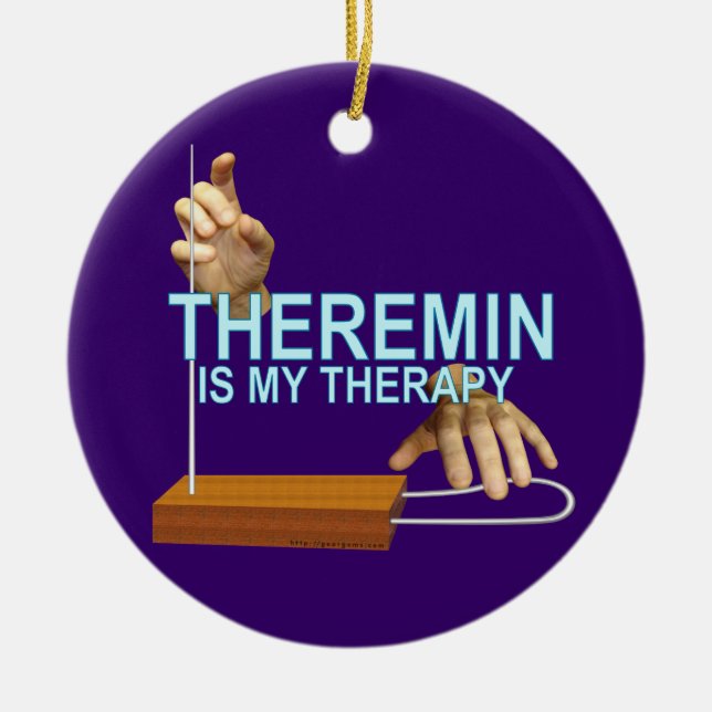 Theremin Therapy Ceramic Ornament (Front)