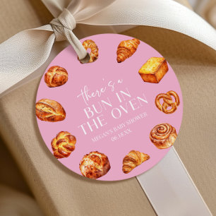 There's A Bun In The Oven Bread Baby Shower Favor Tags