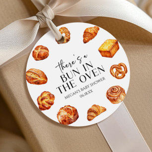 There's A Bun In The Oven Bread Baby Shower Favor Tags