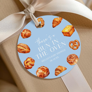 There's A Bun In The Oven Bread Baby Shower Favor Tags