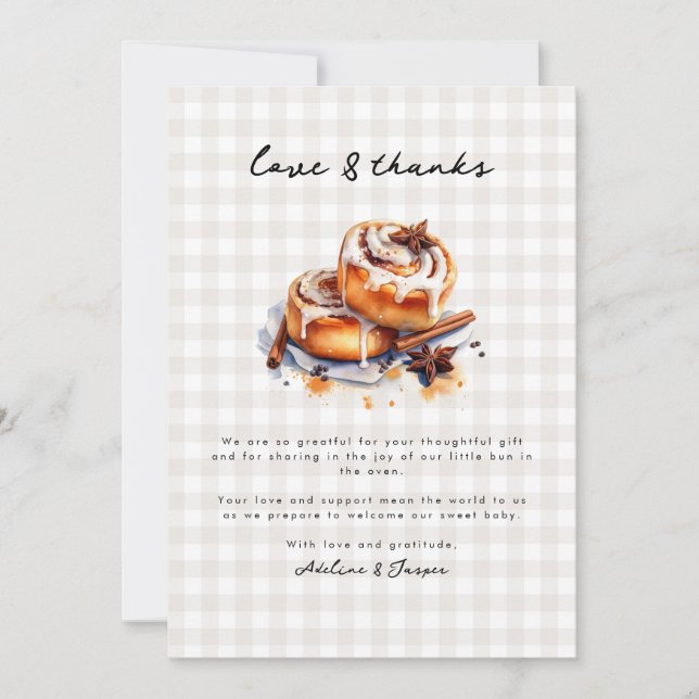 There's a Bun in the Oven Neutral Baby Shower  Invitation (Front)