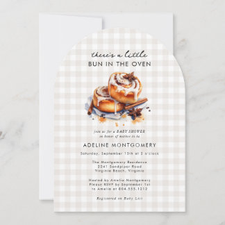 There's a Bun in the Oven Neutral Baby Shower Invitation