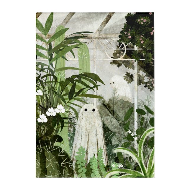 There's A Ghost In The Greenhouse Again... Acrylic Print (Front)