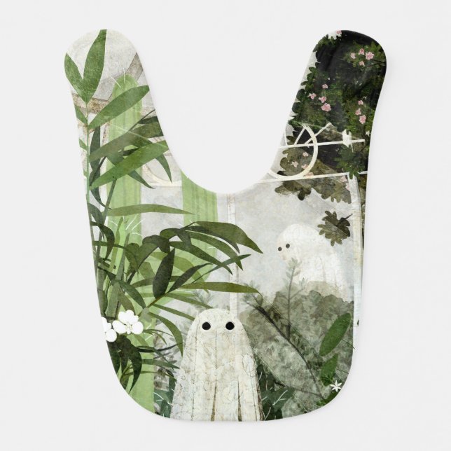 There's A Ghost In The Greenhouse Again... Baby Bib (Front)