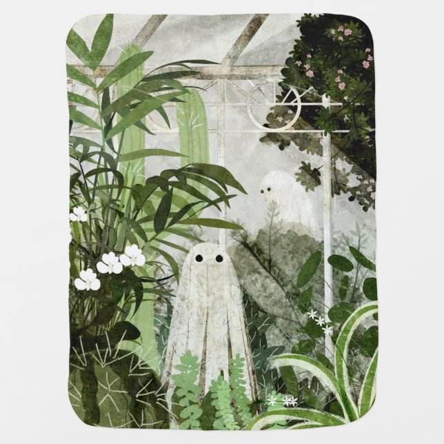 There's A Ghost In The Greenhouse Again... Baby Blanket (Front)