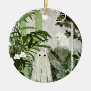 There's A Ghost In The Greenhouse Again... Ceramic Ornament