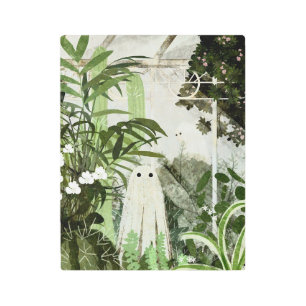 There's A Ghost In The Greenhouse Again... Metal Print