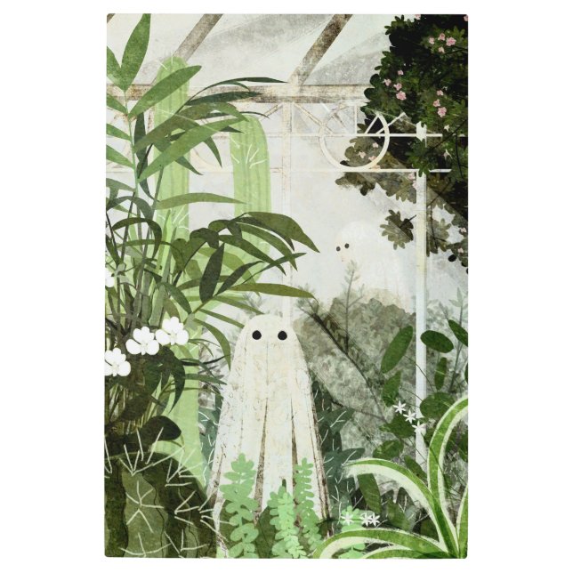 There's A Ghost In The Greenhouse Again... Metal Print (Front)