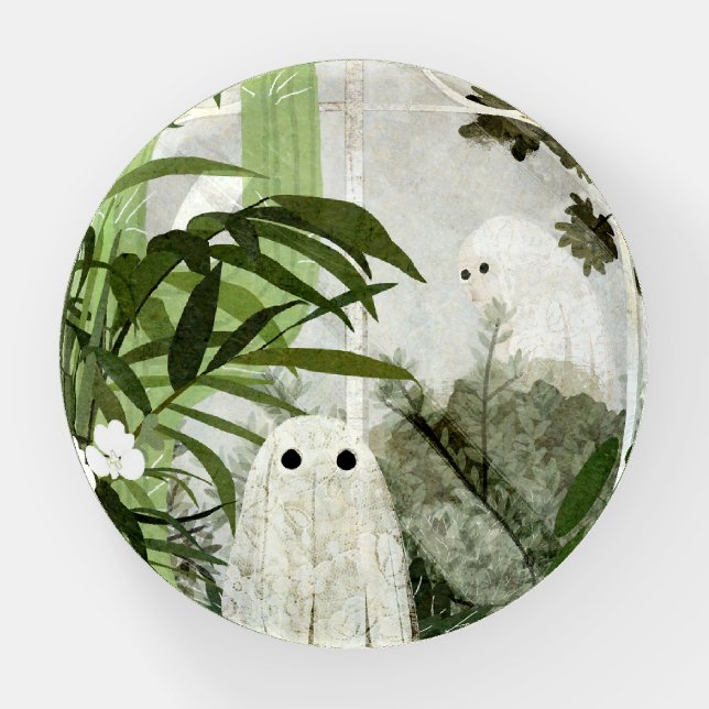 There's A Ghost In The Greenhouse Again... Paperweight (Front)
