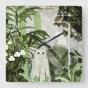 There's A Ghost In The Greenhouse Again... Square Wall Clock