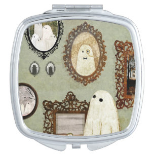 There's A Ghost In The Portrait Gallery Compact Mirror