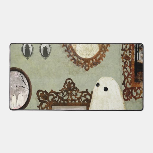 There's A Ghost In The Portrait Gallery Desk Mat (Front)