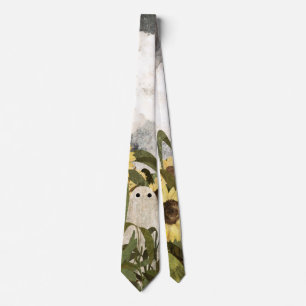 There's a ghost in the sunflower field again... neck tie