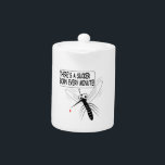 There's A Sucker Born Every Minute Teapot<br><div class="desc">A sucker is born every minute...  That's what a mosquito says. Funny cartoon image.</div>