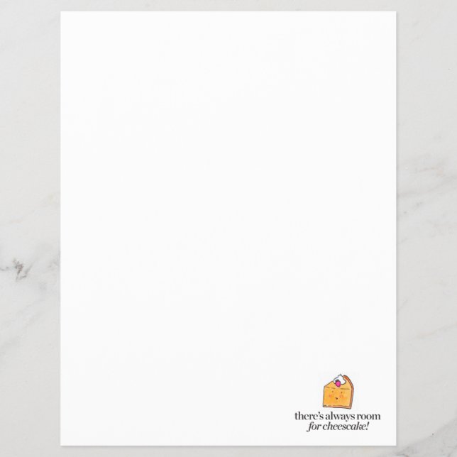 There's Always Room for Cheesecake Flyer (Front)