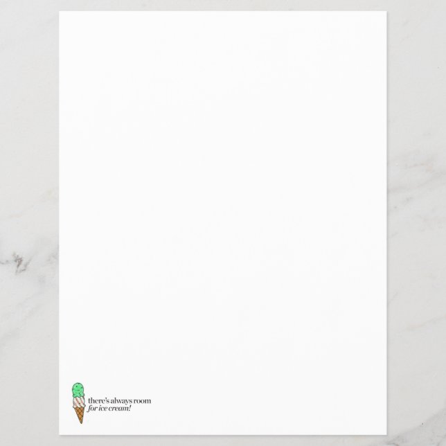 There's Always Room for Ice Cream Flyer (Front)