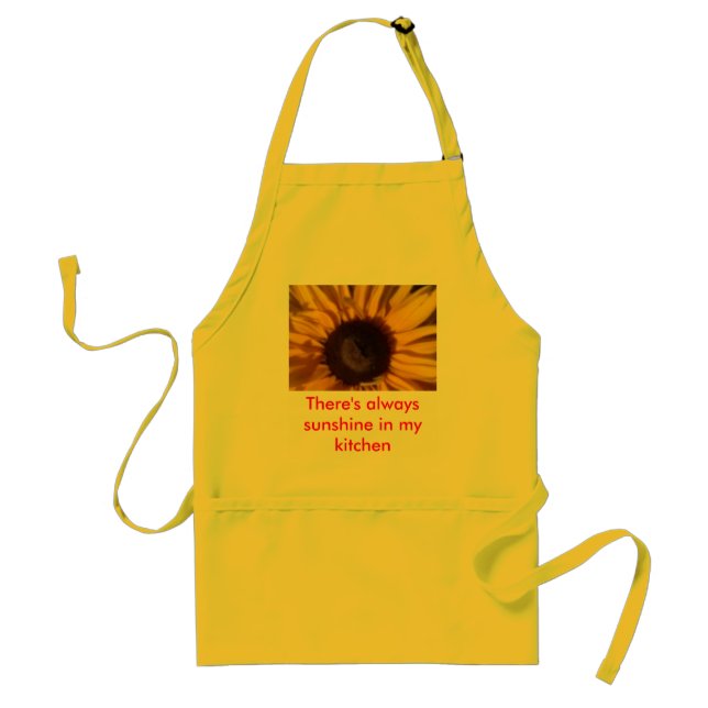 There's always sunshine in my kitchen adult apron (Front)