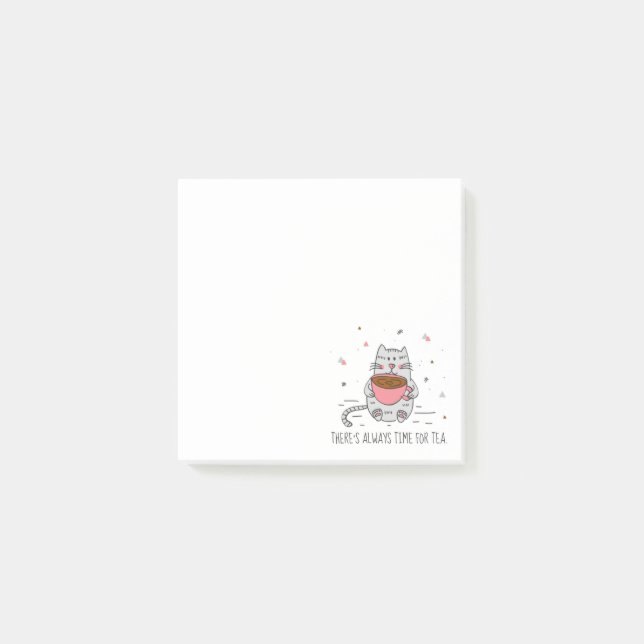 There's always time for tea, Cat Post-it Notes (Front)