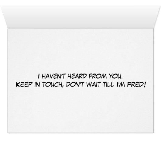 THERE'S FRED card (Inside Horizontal (Bottom))