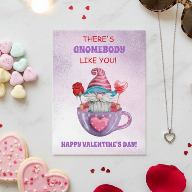 There's Gnomebody like You valentine's day Postcard (Creator Uploaded)