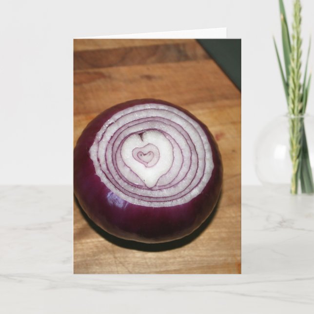 There's Love in Onions Card (Front)